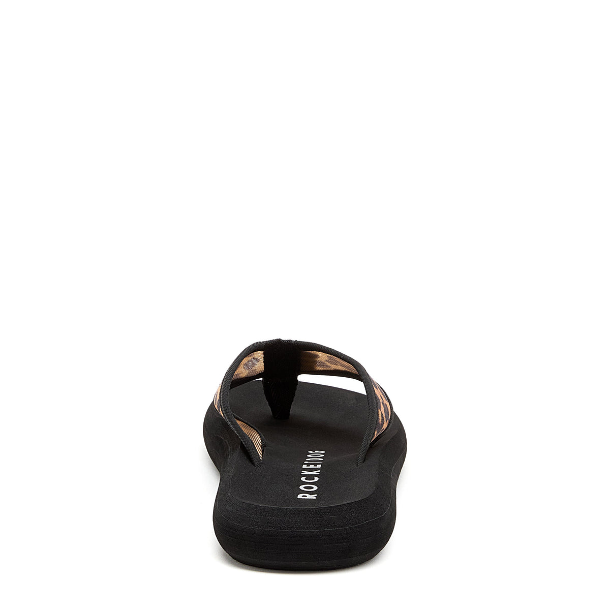 Spotlight Leopard Mesh Flip Flops | Black EVA sole | 1 inch platform | Rocket Dog
