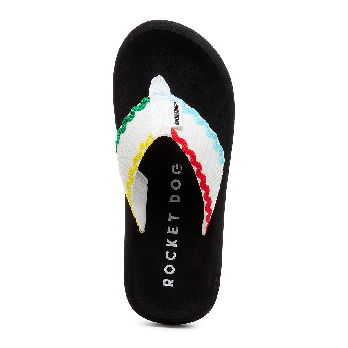 Top-down view of the Spotlight white waves flip flop