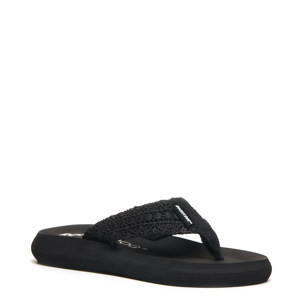 Spotlight Black Crochet Flip-Flops
