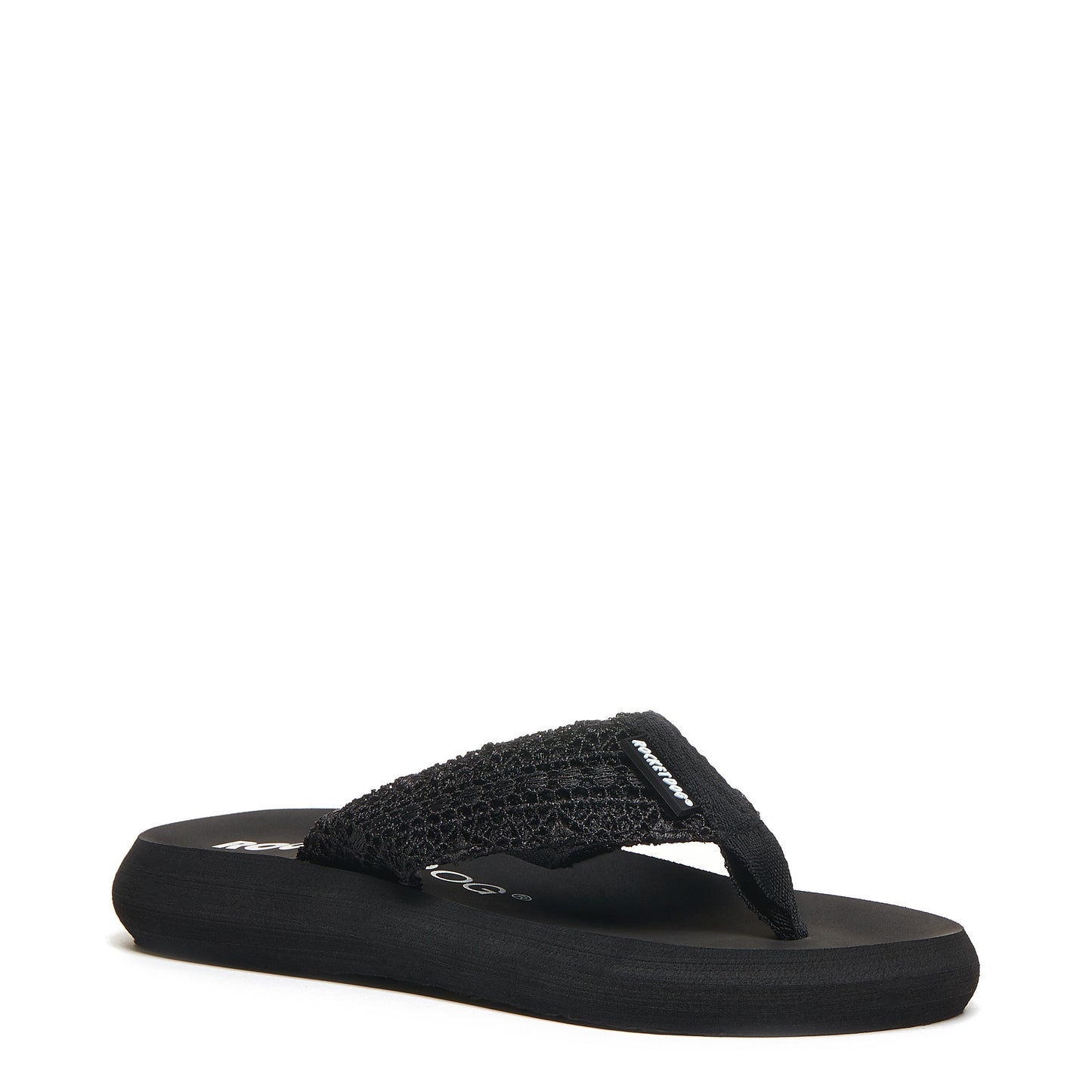 Spotlight Black Crochet Flip-Flops