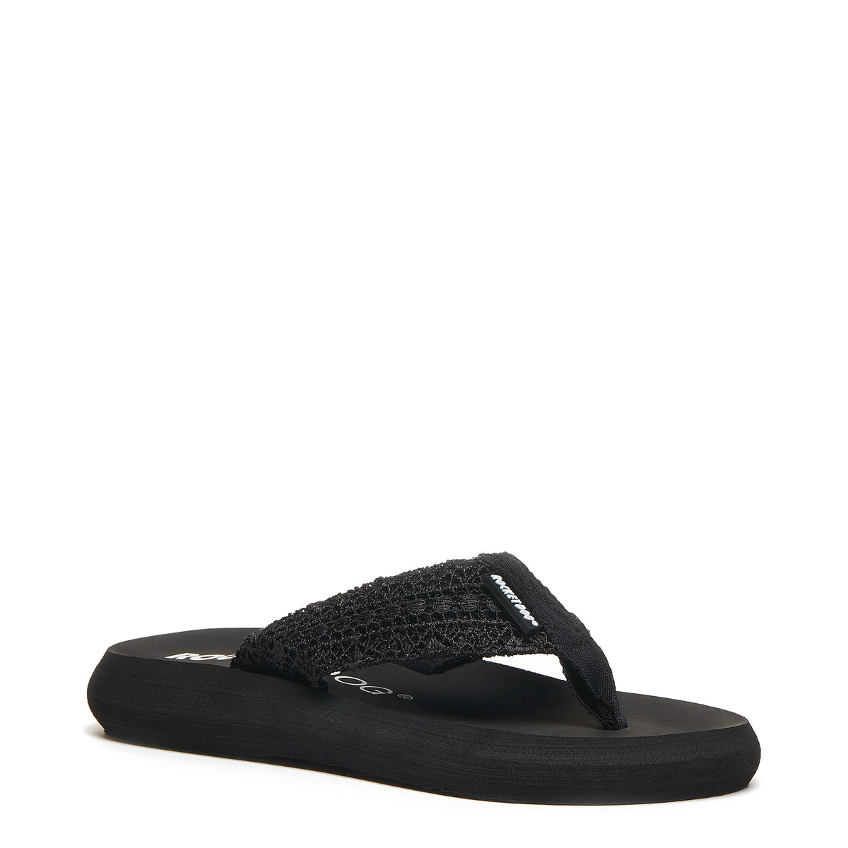 Spotlight Black Crochet Flip-Flops
