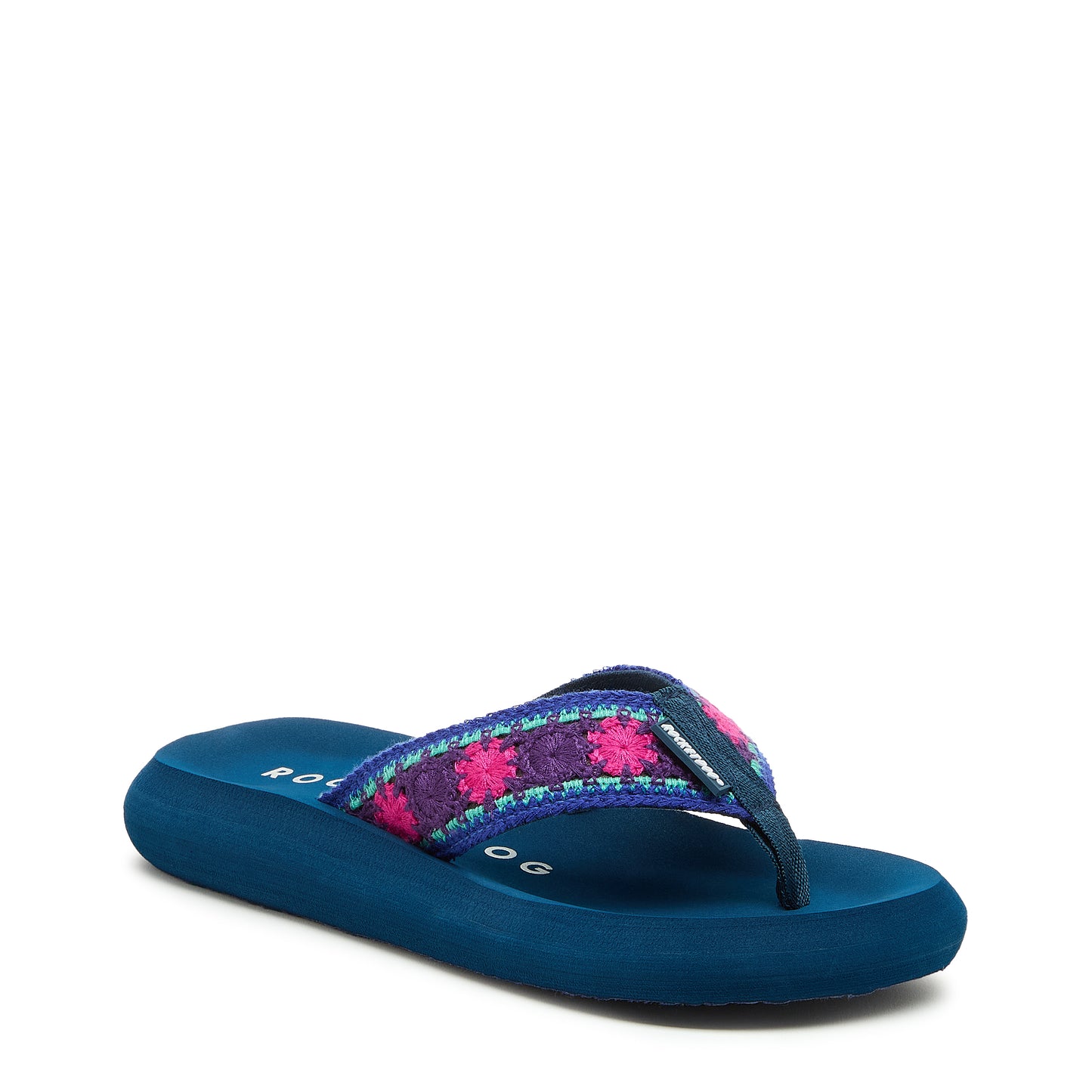 Spotlight Embroidered Purple Flip-Flops