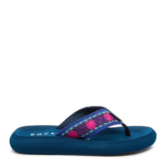 Spotlight Embroidered Purple Flip-Flops