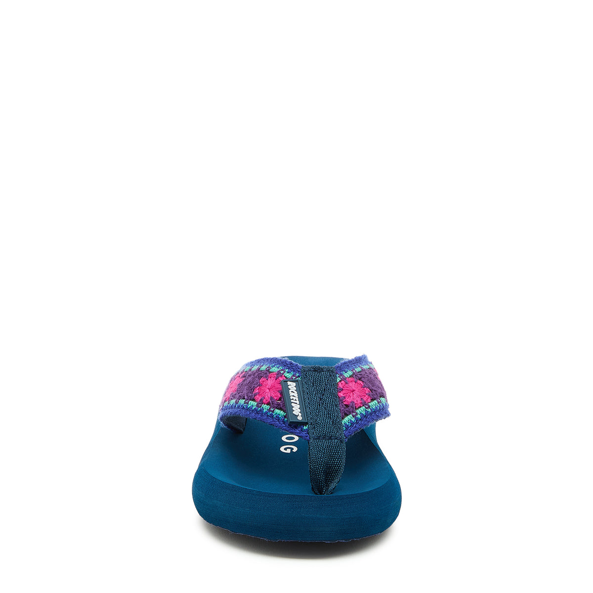 Spotlight Embroidered Purple Flip-Flops