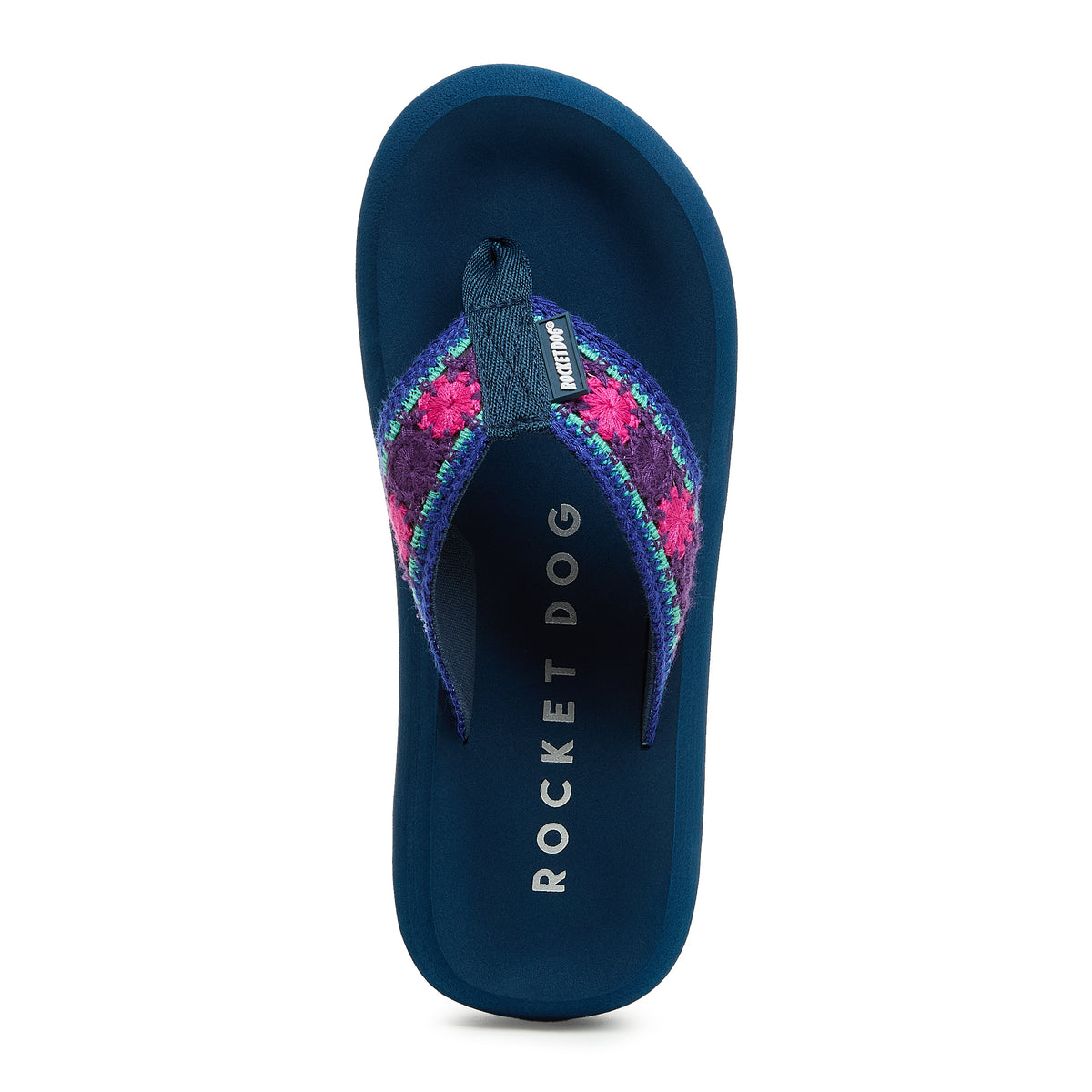 Spotlight Embroidered Purple Flip-Flops