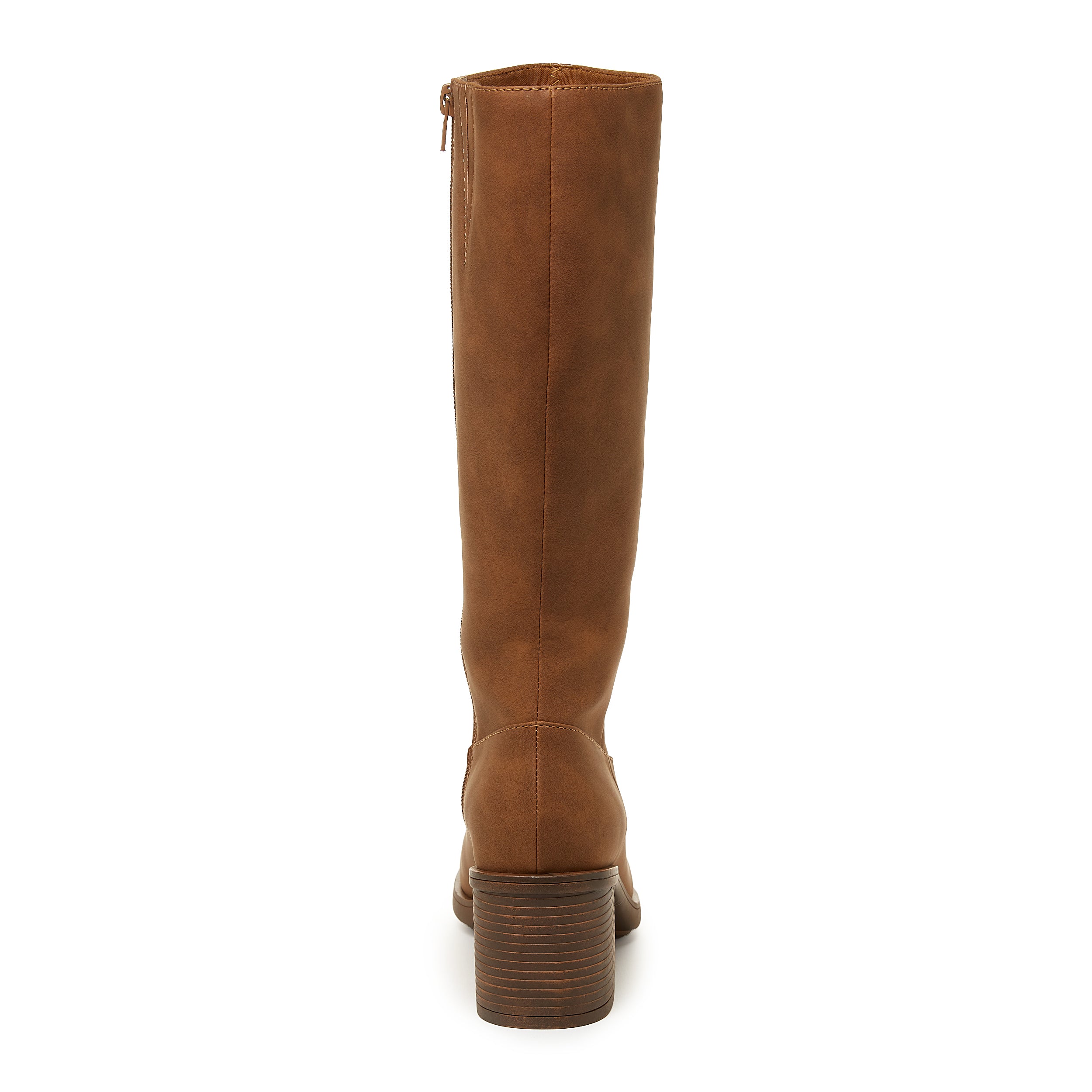 Tall cognac shop boots with heel