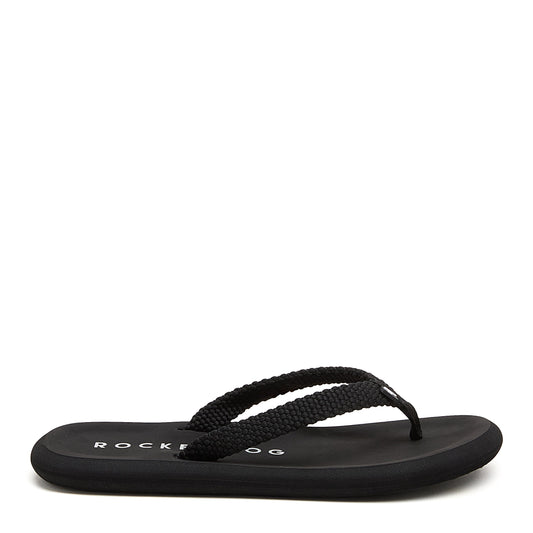 Sunset Slim Black Flip Flops | Women's flip flop | Rocket Dog