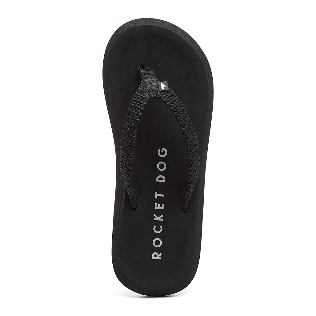 Sunset Slim Black Flip Flops | Comfort detail | Women's flip flop | Rocket Dog