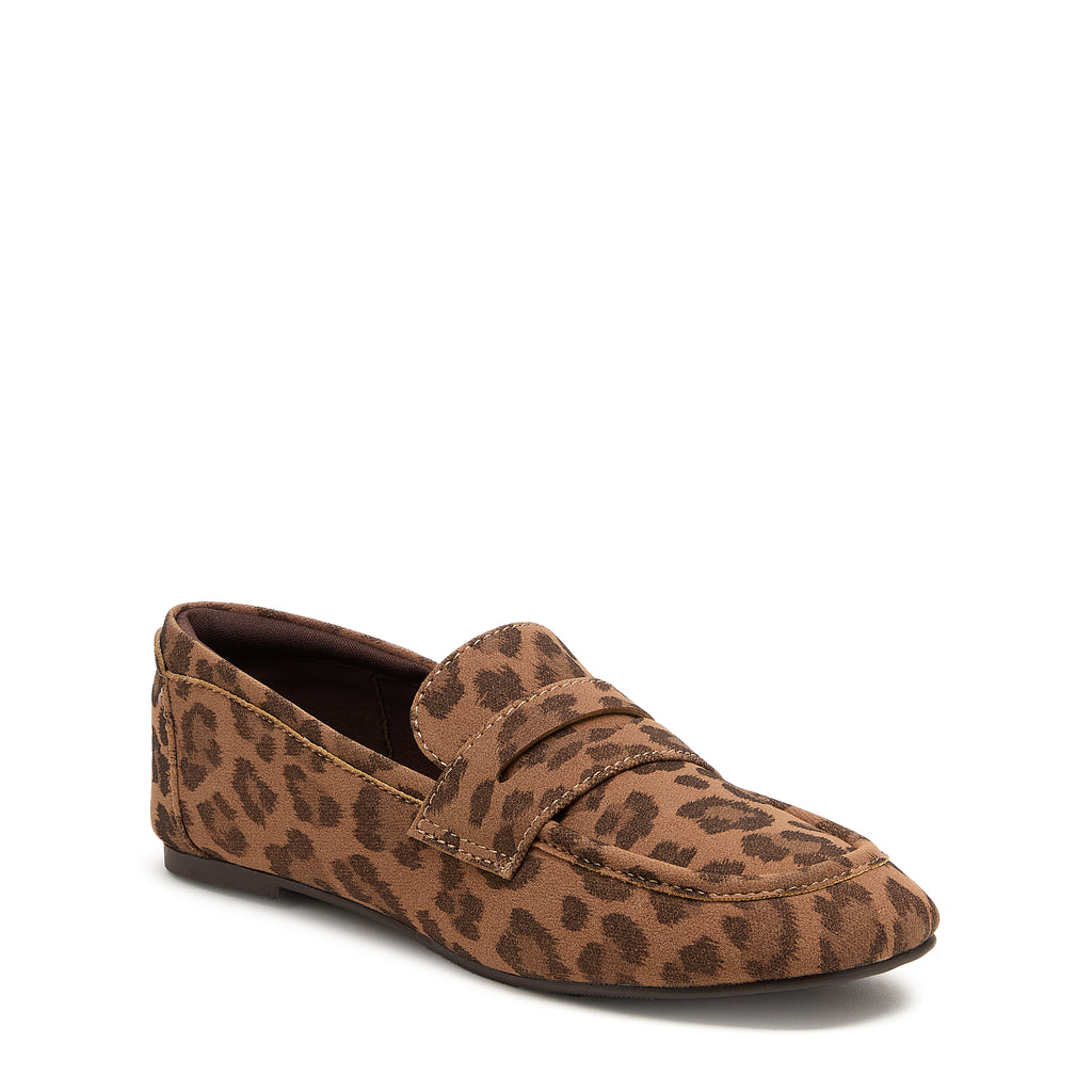 Trixie Tan Leopard Print Loafers