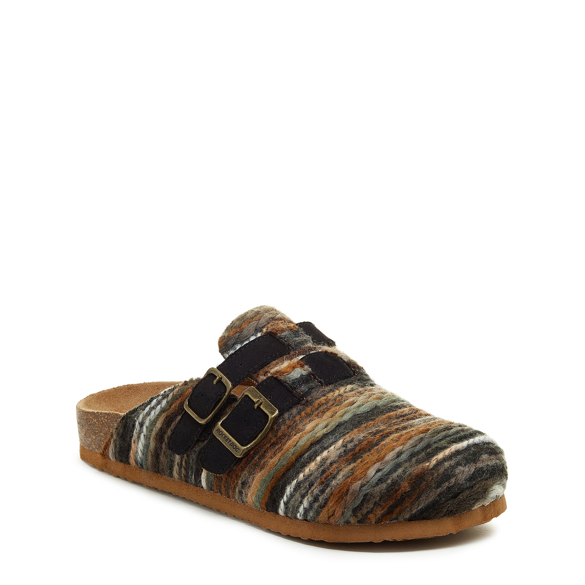 Abel Brown Stripe Clogs