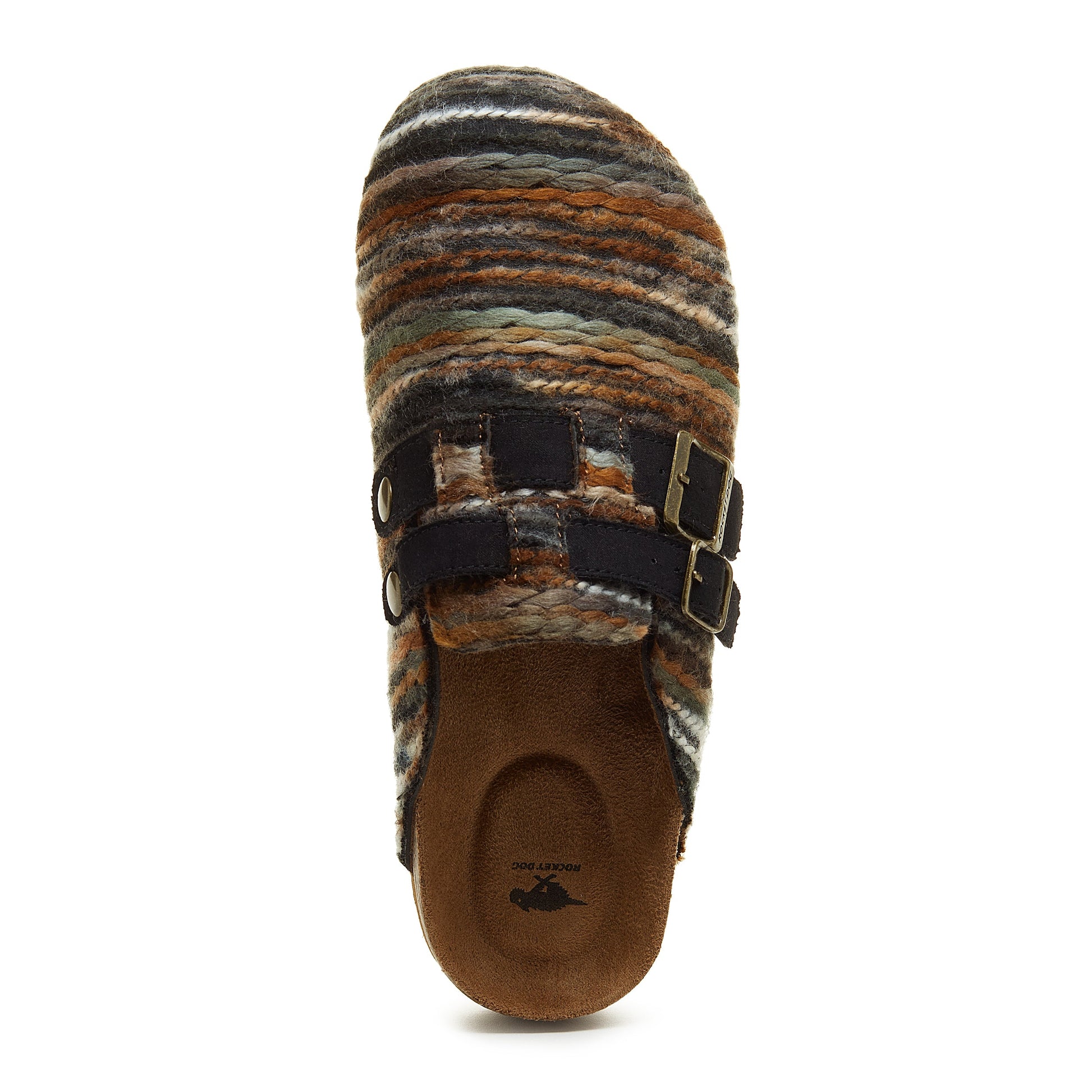Abel Brown Stripe Clogs