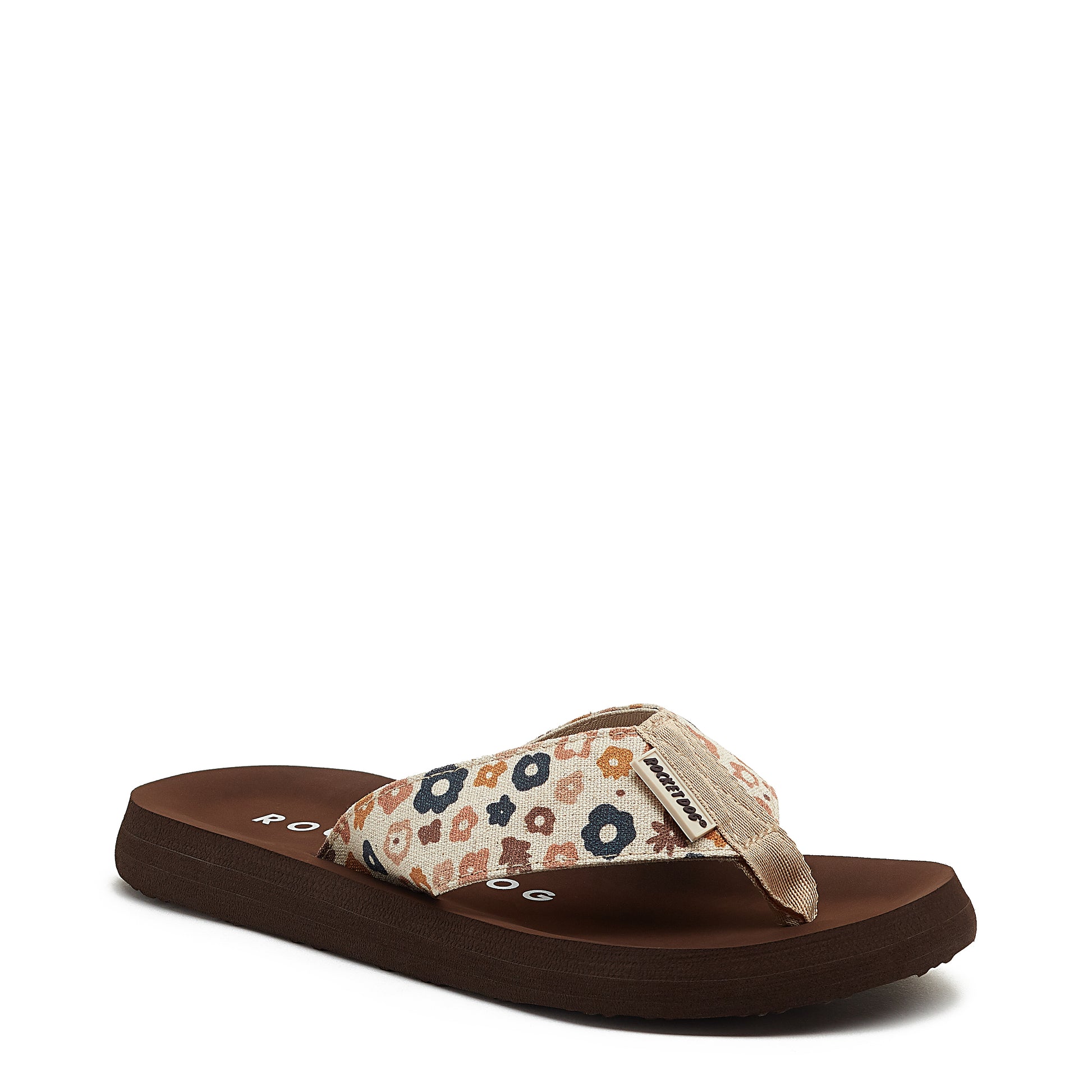Adios Natural Floral Flip Flop