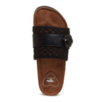 Alma Black Crochet Strap Sandals