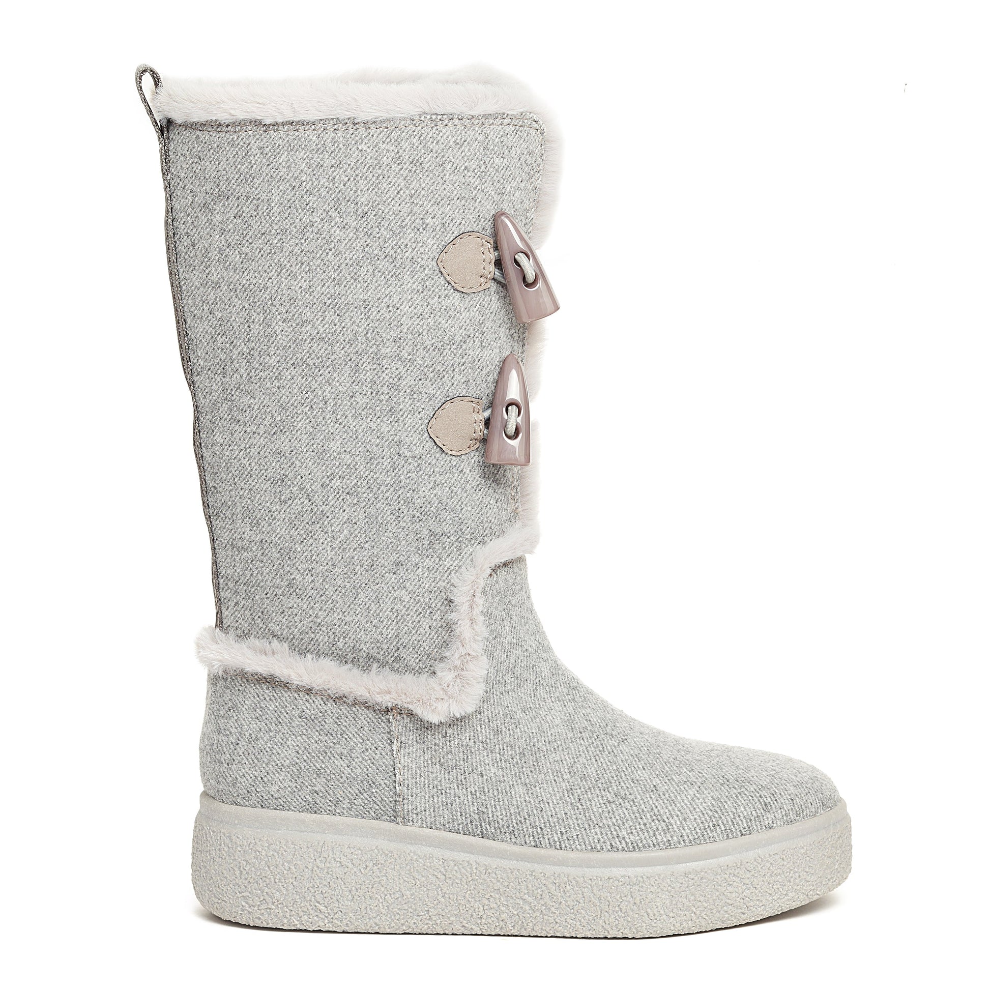 Atilla Grey Shearling Boot