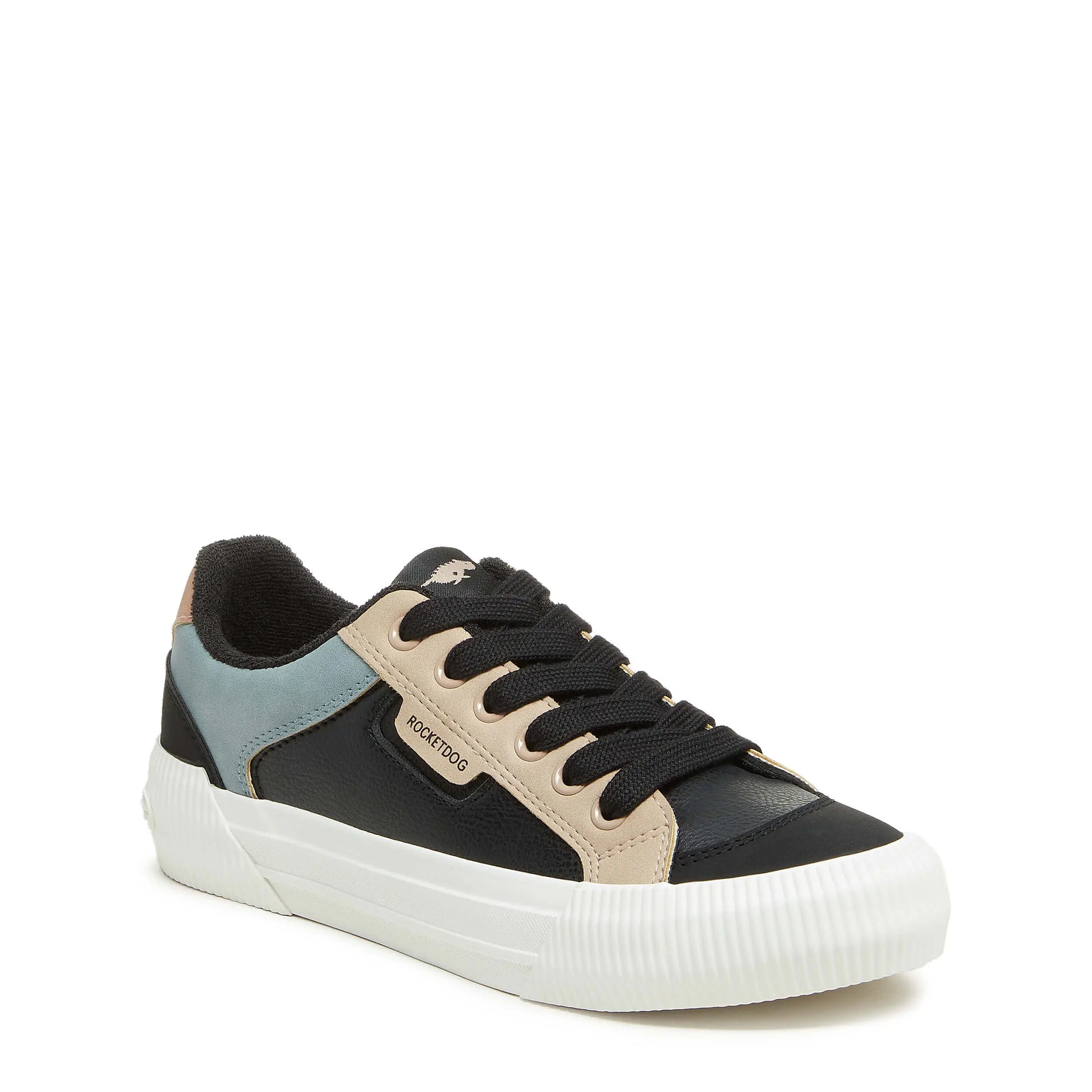 Cheery Black Color Block Trainers