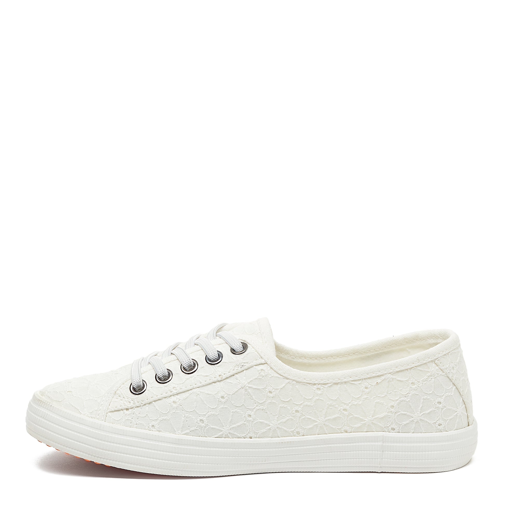 Chow Chow White Elsie Eyelet Trainers | Rocket Dog