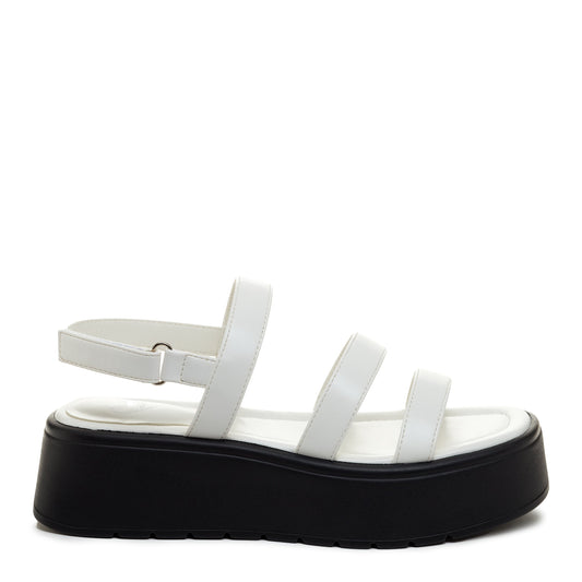 Dover White Platform Sandals