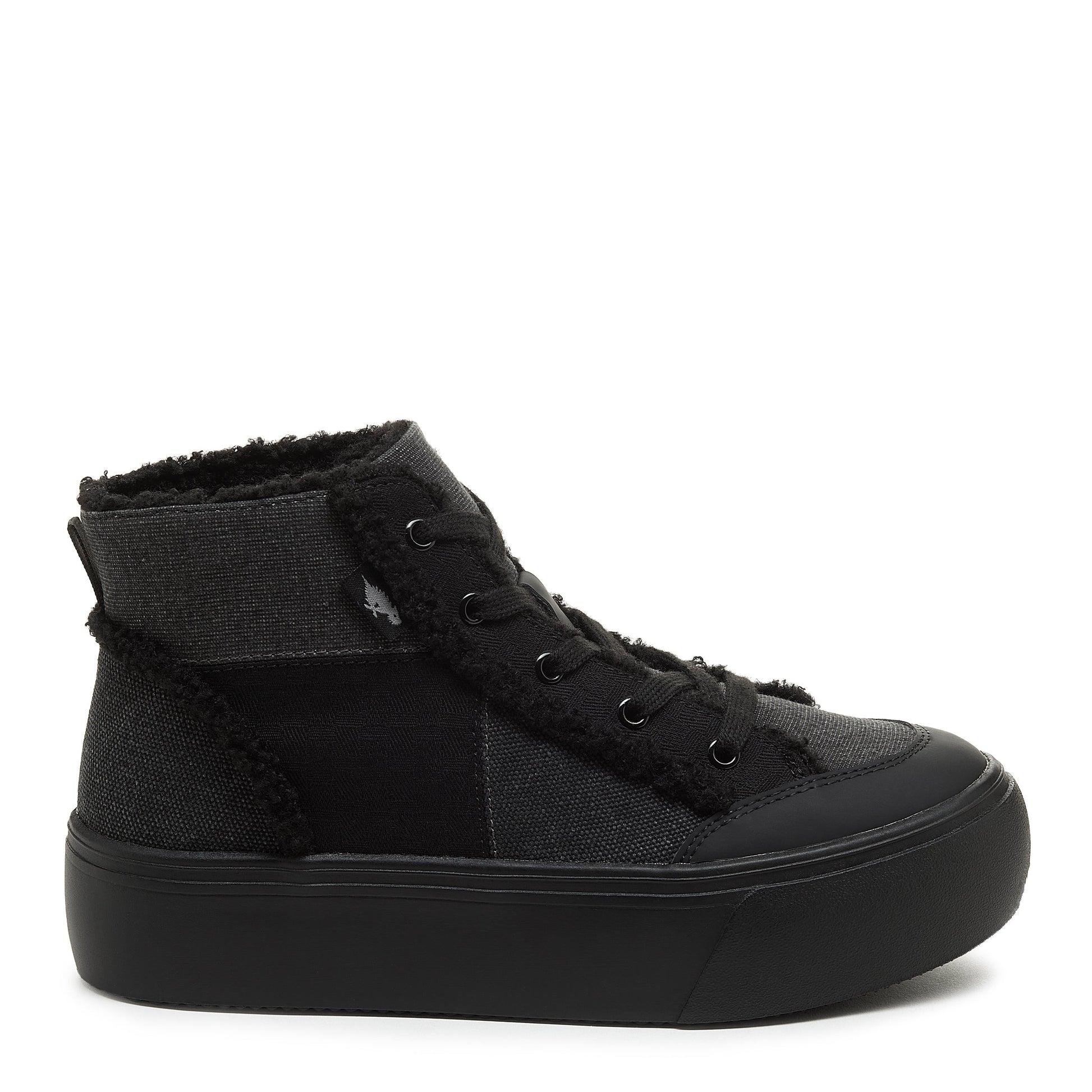 Flair Black Patchwork Platform Trainers