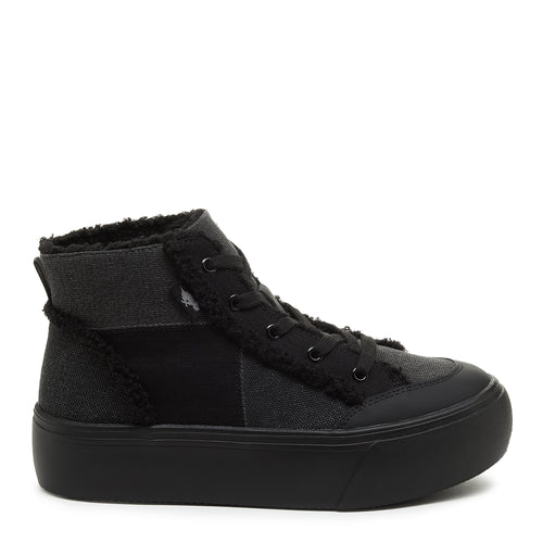 Flair Black Patchwork Platform Trainers
