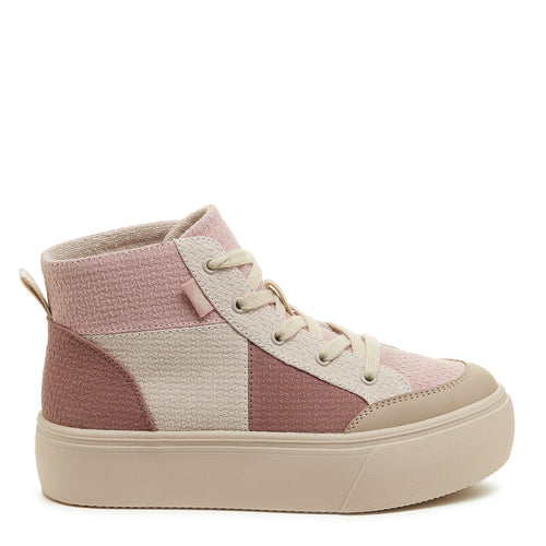 Flair Pink Patchwork Platform Trainers