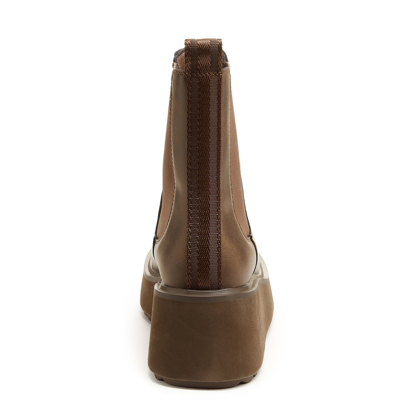 Heyday Brown Platform Chelsea Boots