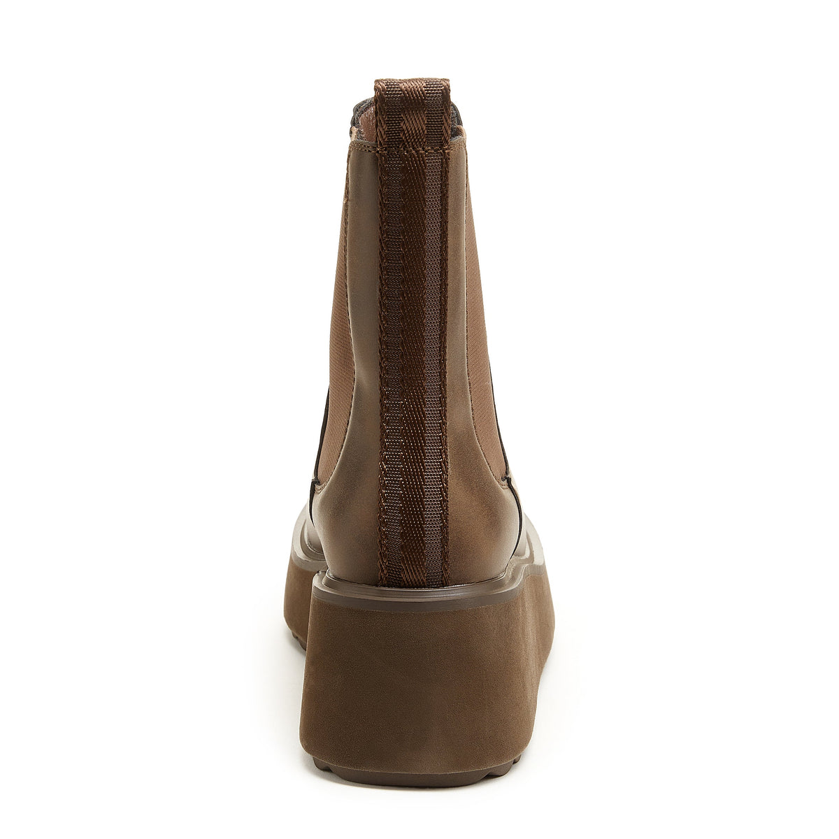 Heyday Brown Platform Chelsea Boots