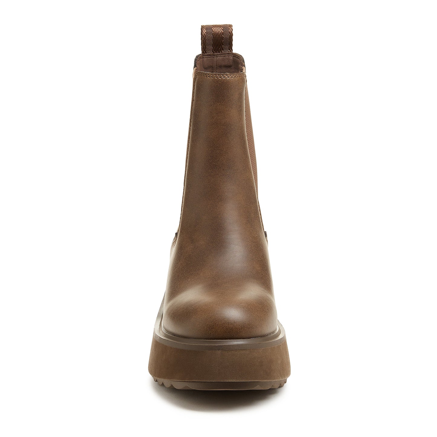 Heyday Brown Platform Chelsea Boots