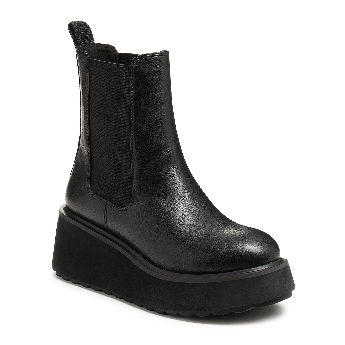 Heyday All Black Platform Chelsea Boots