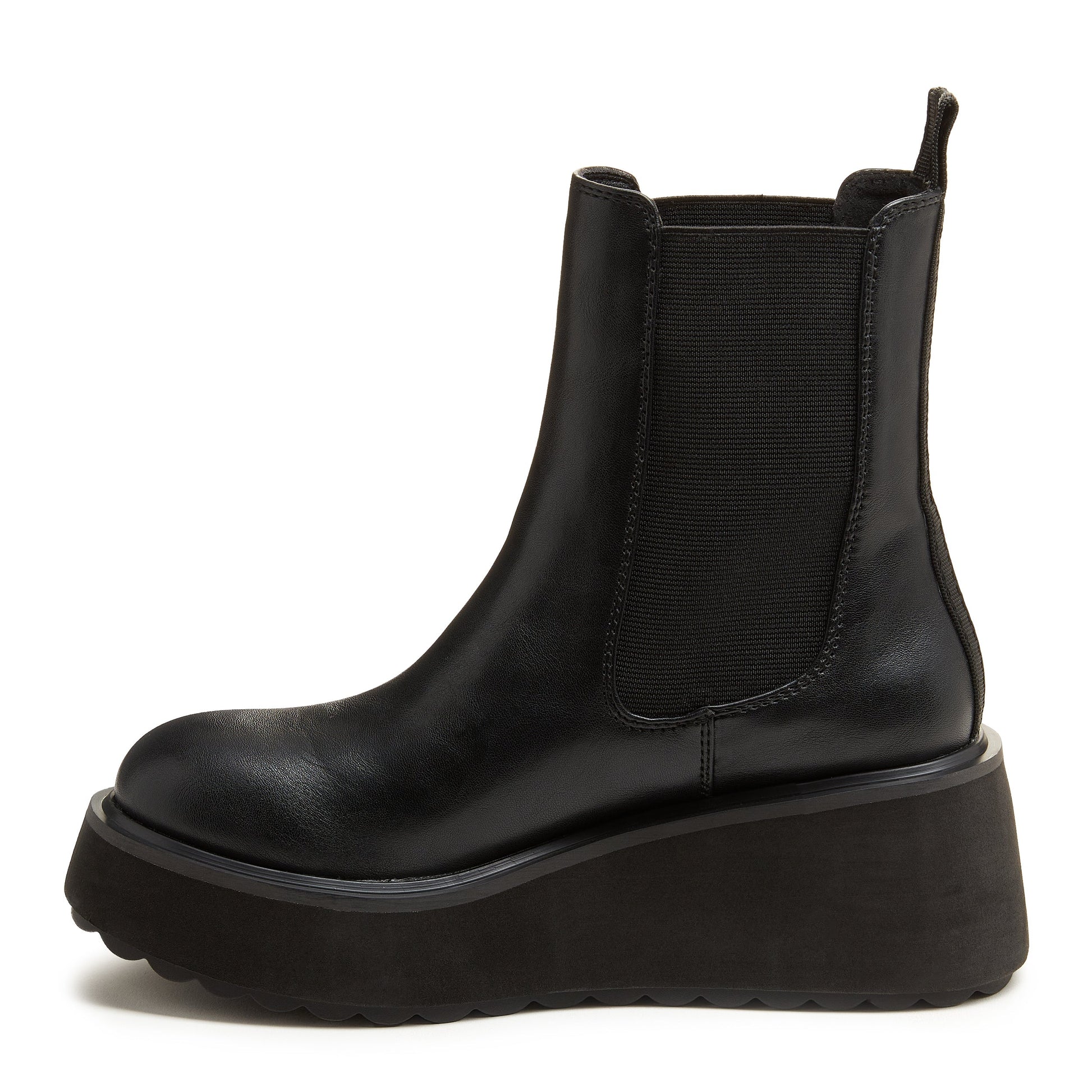 Heyday All Black Platform Chelsea Boots