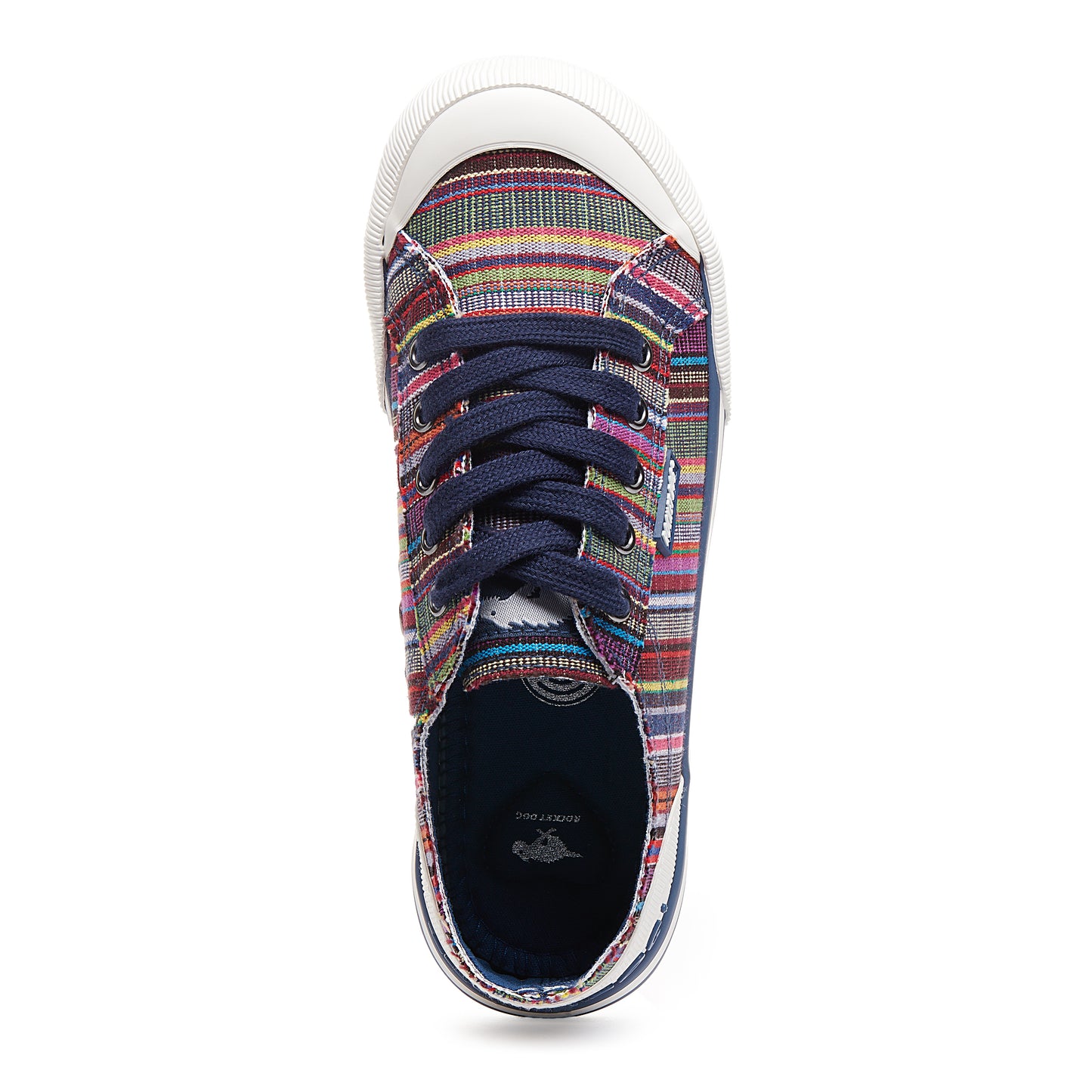 Jazzin Navy Aloe Stripe Trainers
