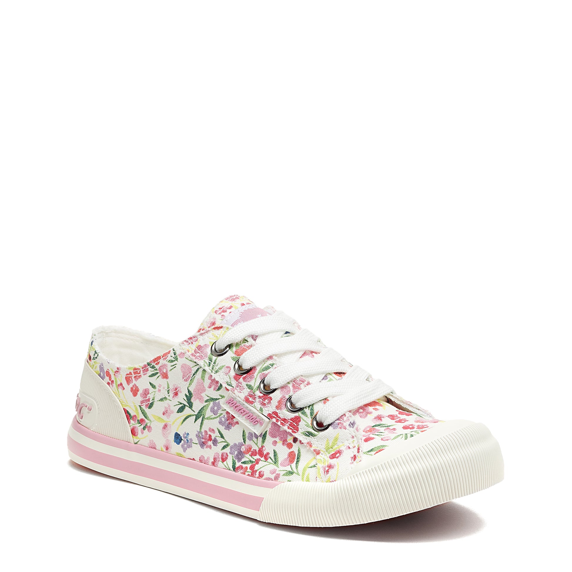 Rocket Dog | Jazzin White Britton Floral Print Trainers