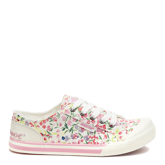 Rocket Dog | Jazzin White Britton Floral Print Trainers