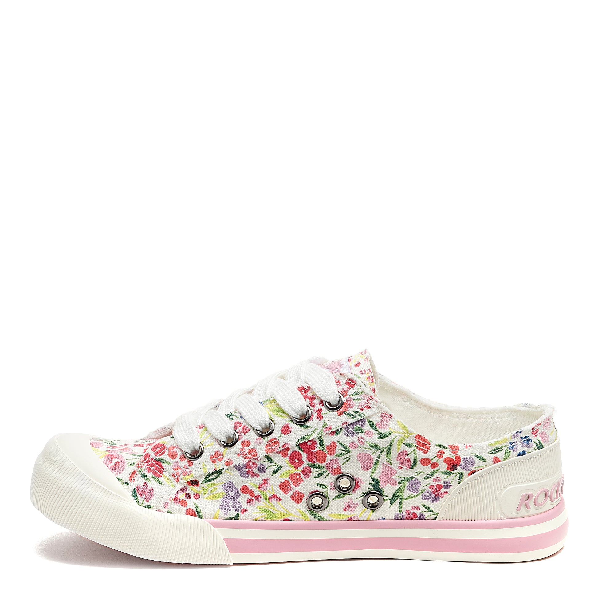 Rocket Dog | Jazzin White Britton Floral Print Trainers