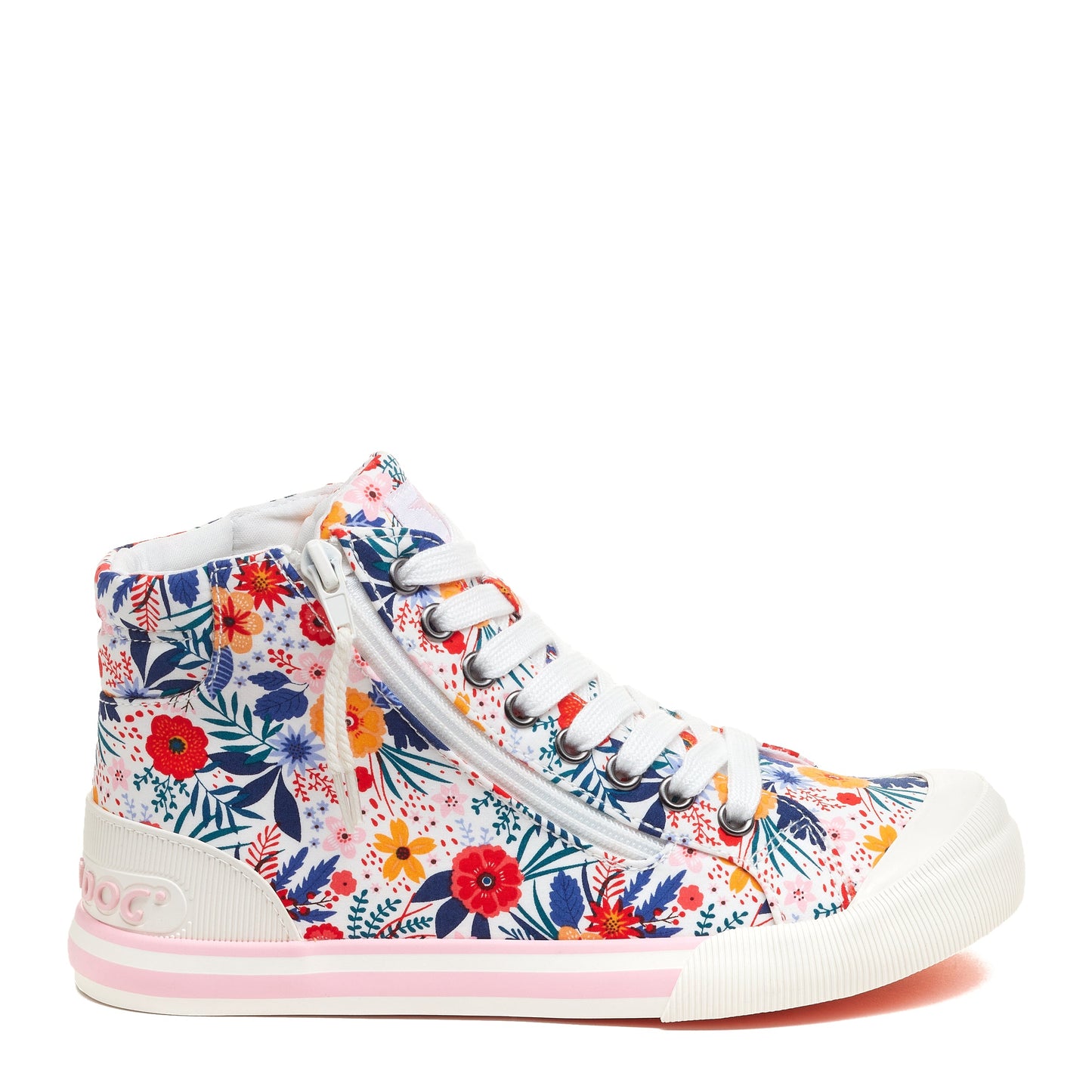 Jazzin White Multi High Top Trainers