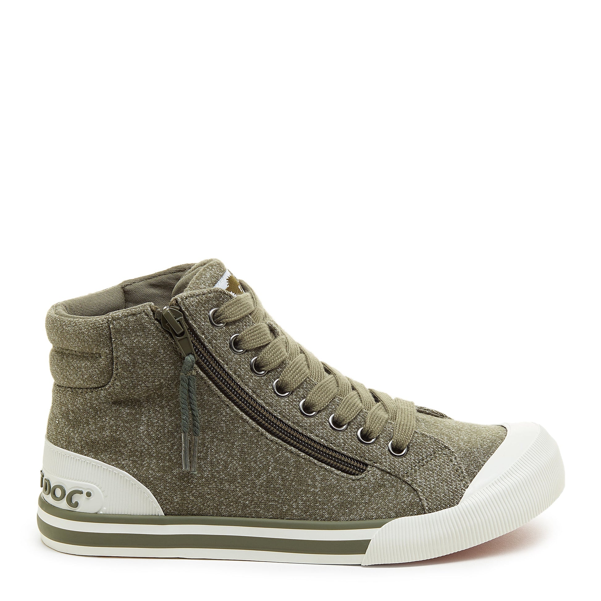 Jazzin Olive Jersey High Top Trainers