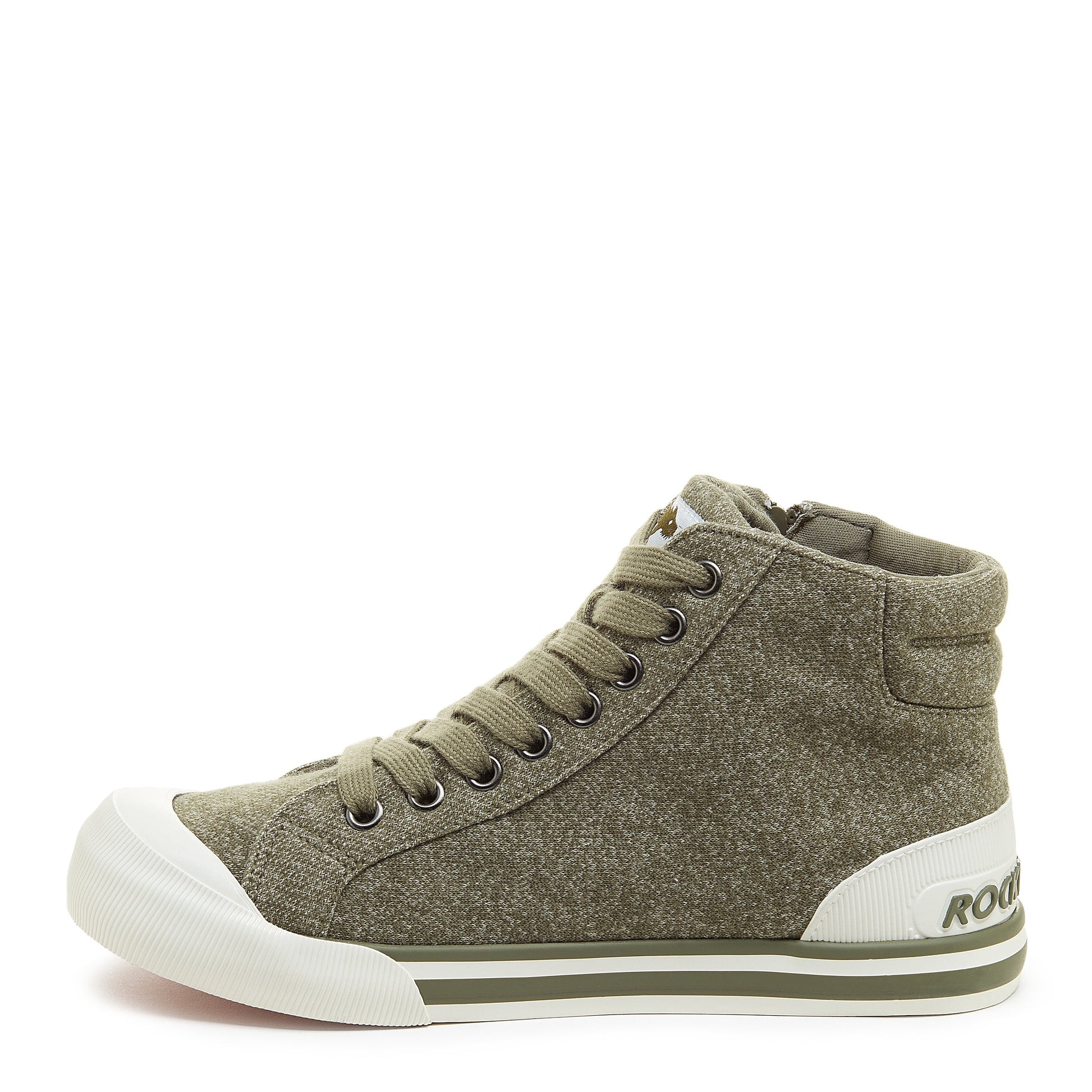 Jazzin Olive Jersey High Top Trainers