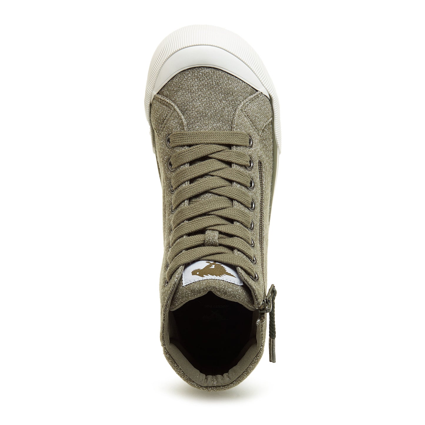 Jazzin Olive Jersey High Top Trainers