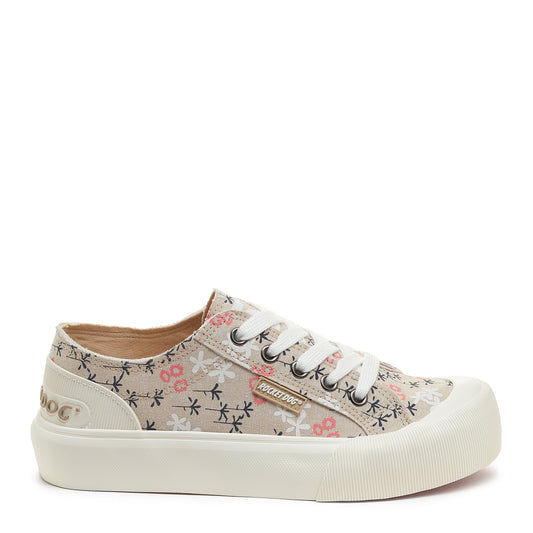 Jazzin Plus Natural Floral Platform Trainers