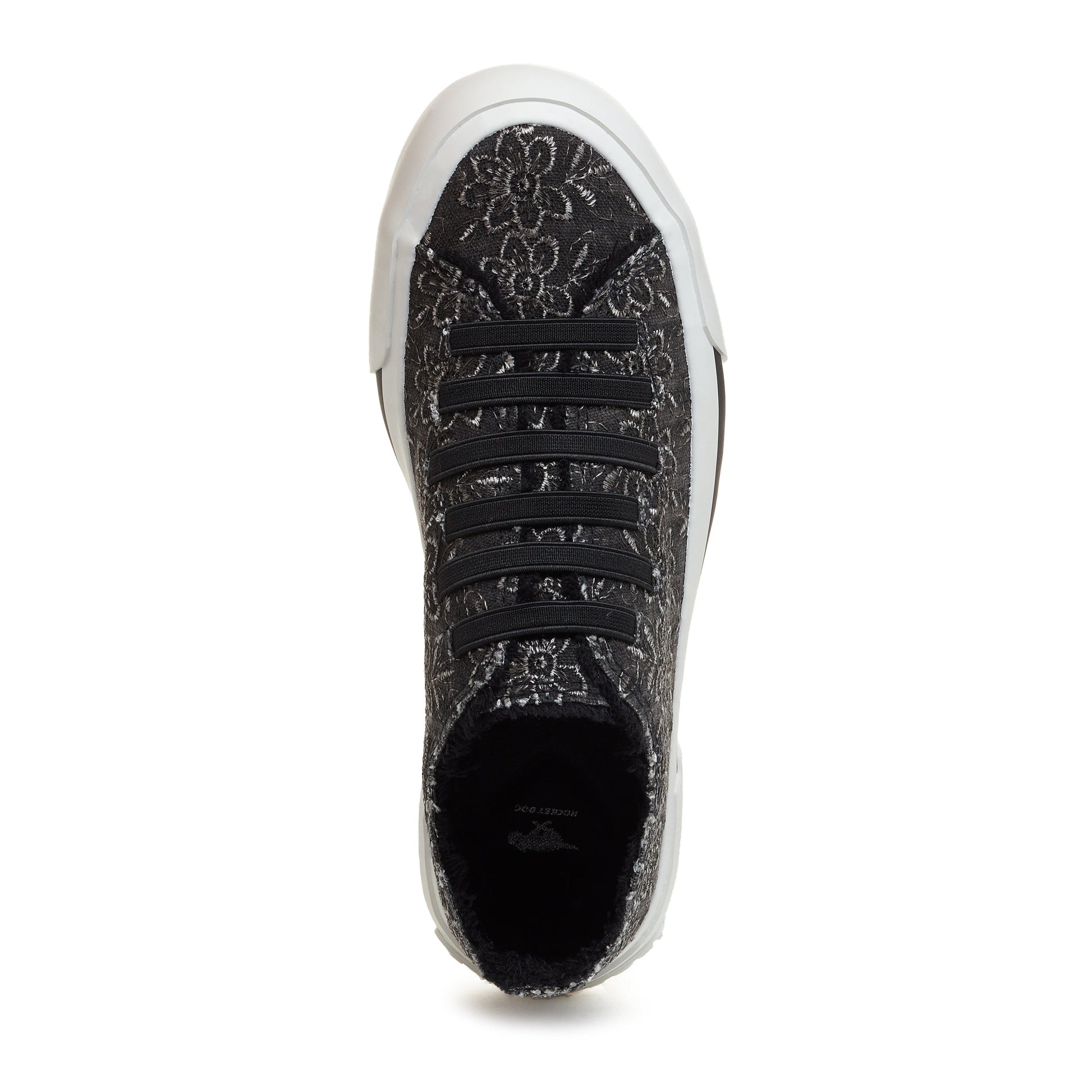 Jokes Black Eyelet Slip On Trainers