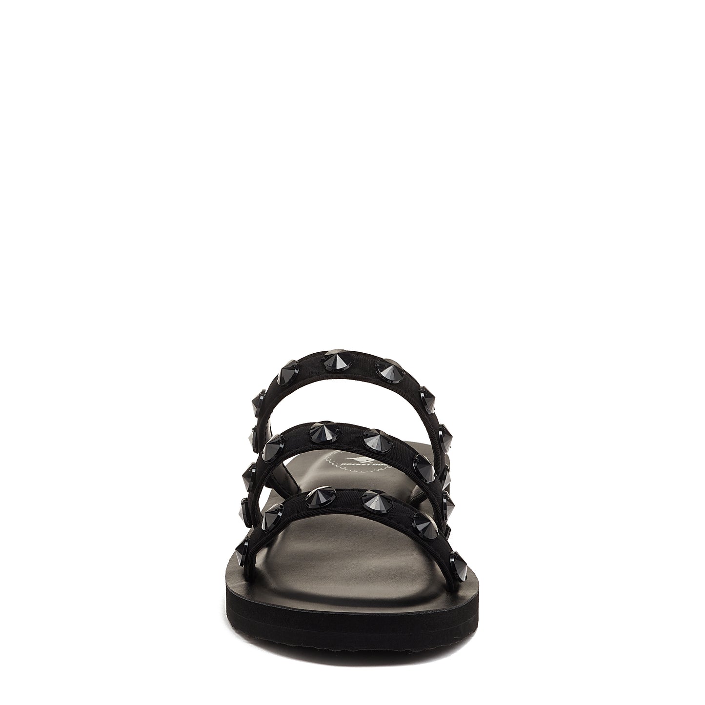 Noelle Black Jeweled Sandals
