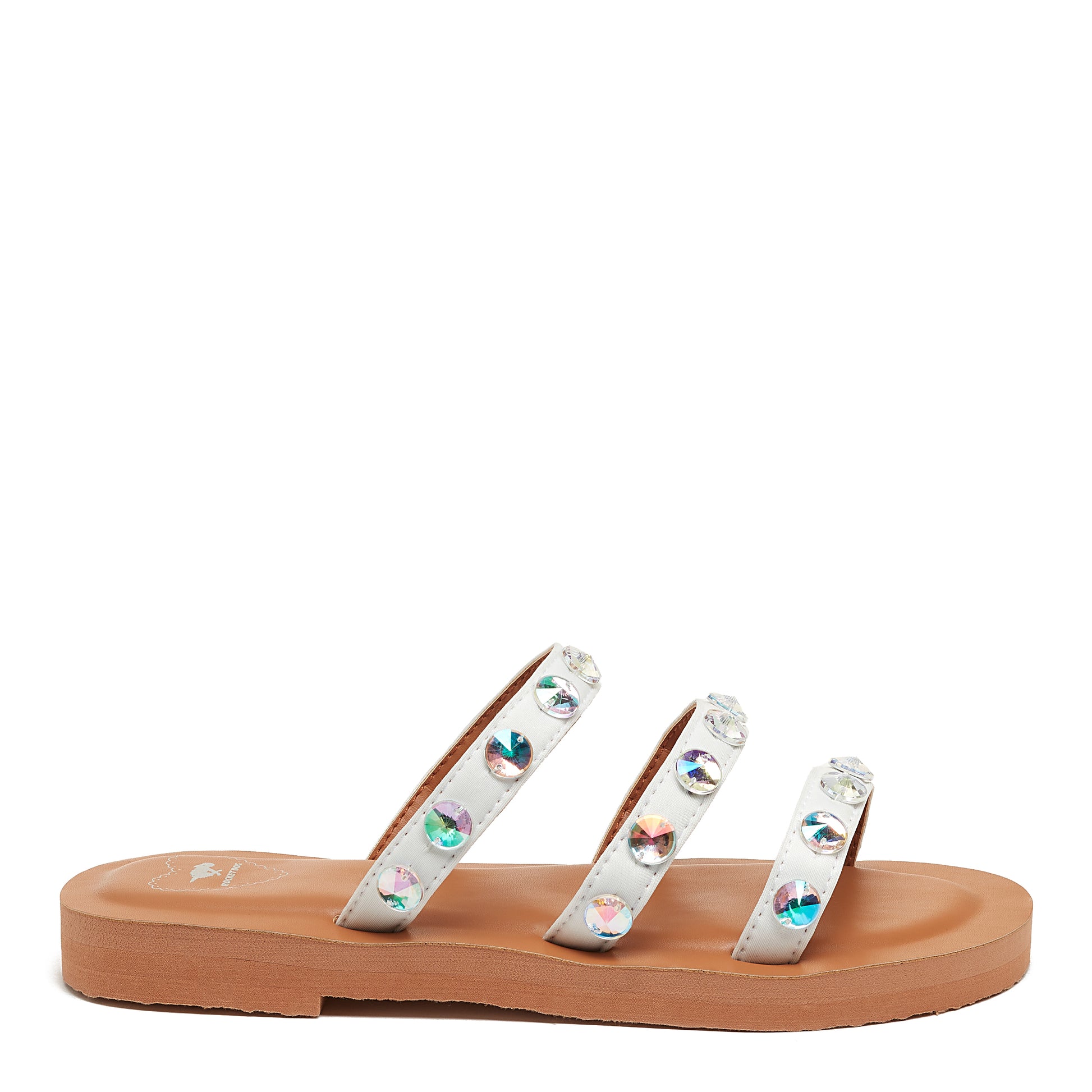 Noelle White Jeweled Sandal | Rocket Dog