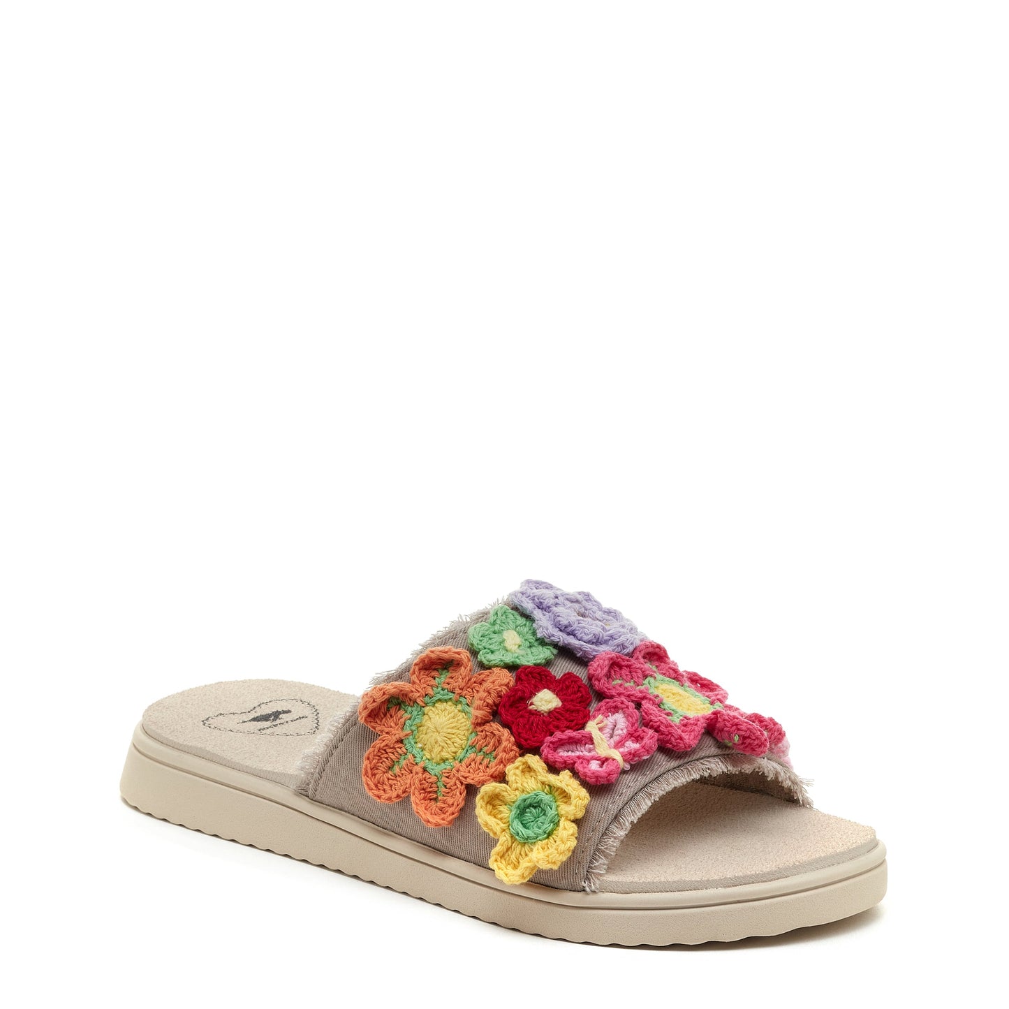 Novel Floral Crochel Slide Sandal