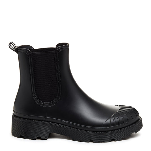 Puddle Black Chelsea Rain Boots