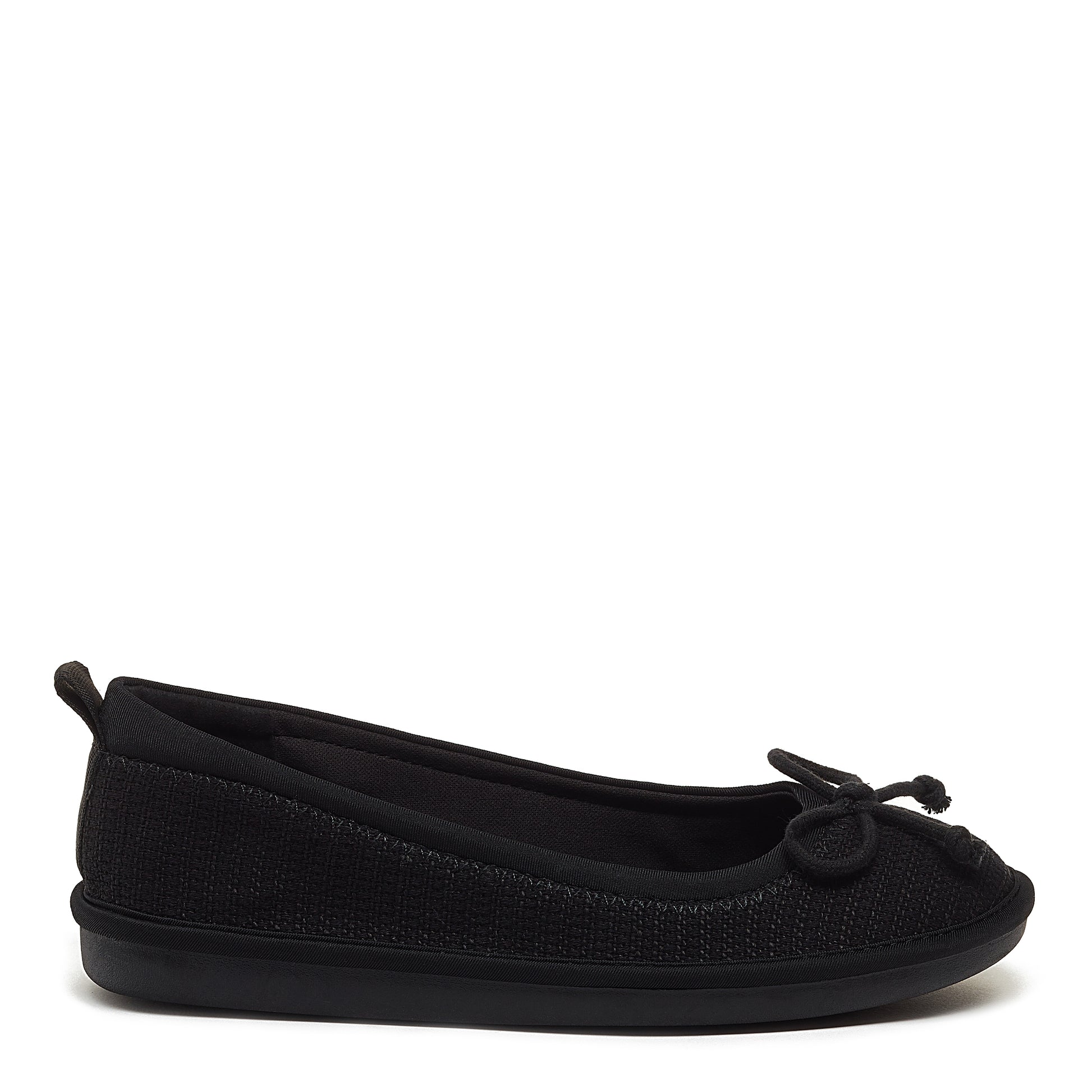 Radha Black Slip-On Casual Flat Shoe | Rocket Dog