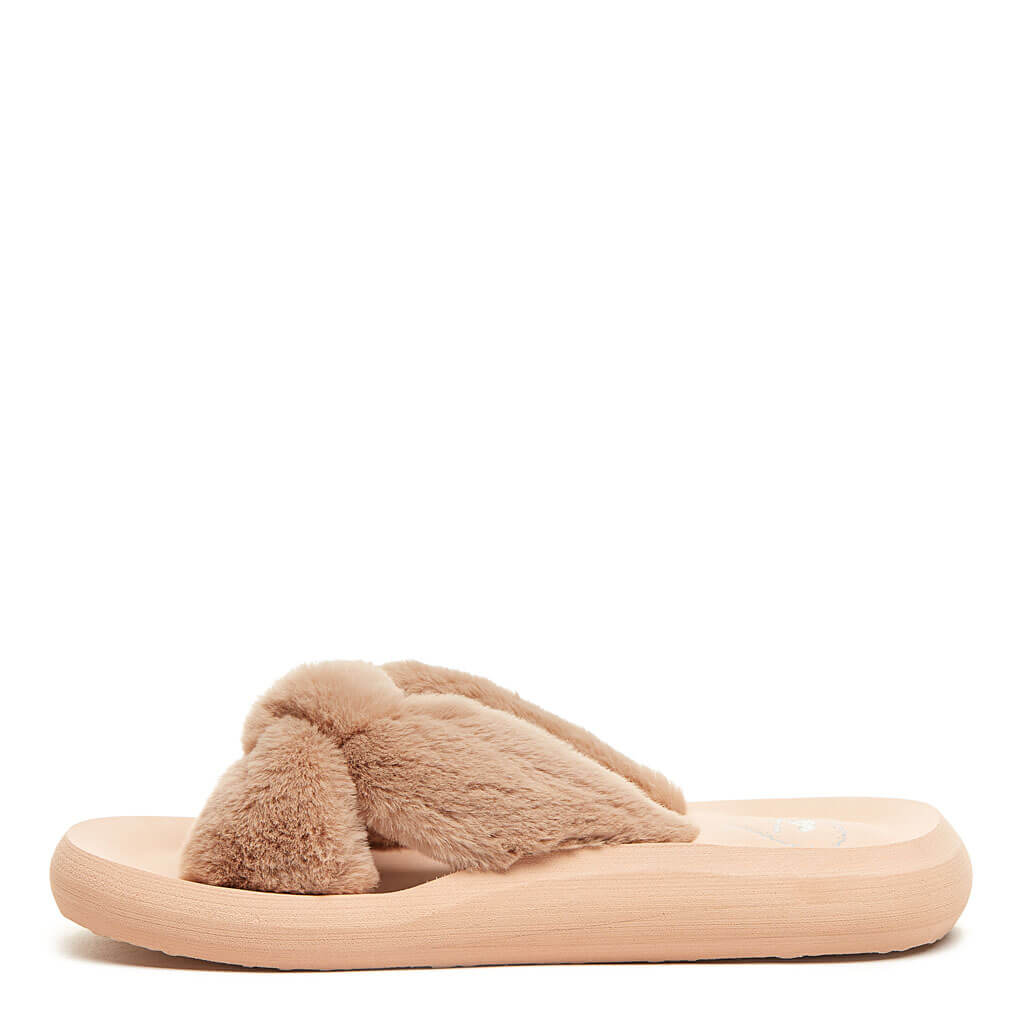 Slade Tan Fur Slippers. Shop Women's Sneakers