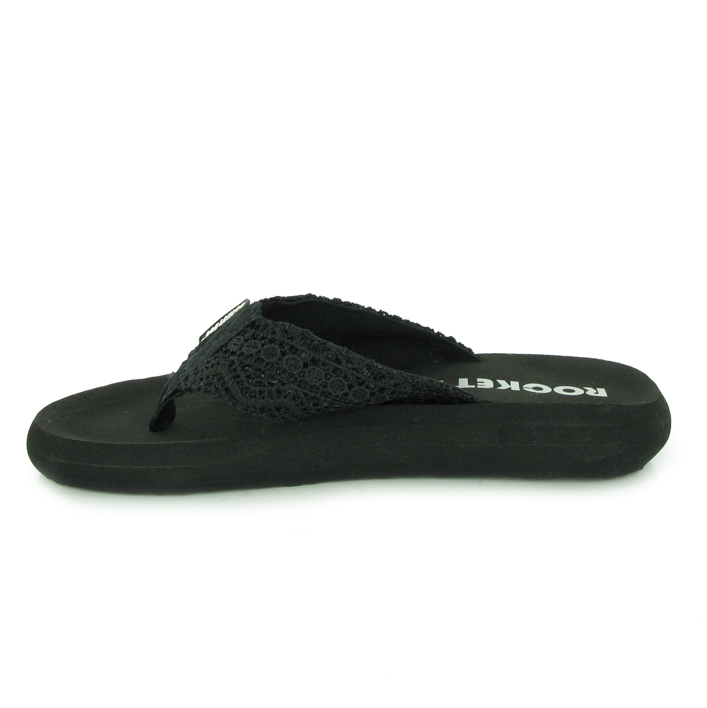 Spotlight Black Crochet Flip-Flops