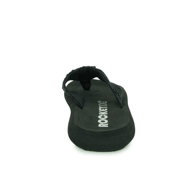 Spotlight Black Crochet FlipFlops Rocket Dog UK