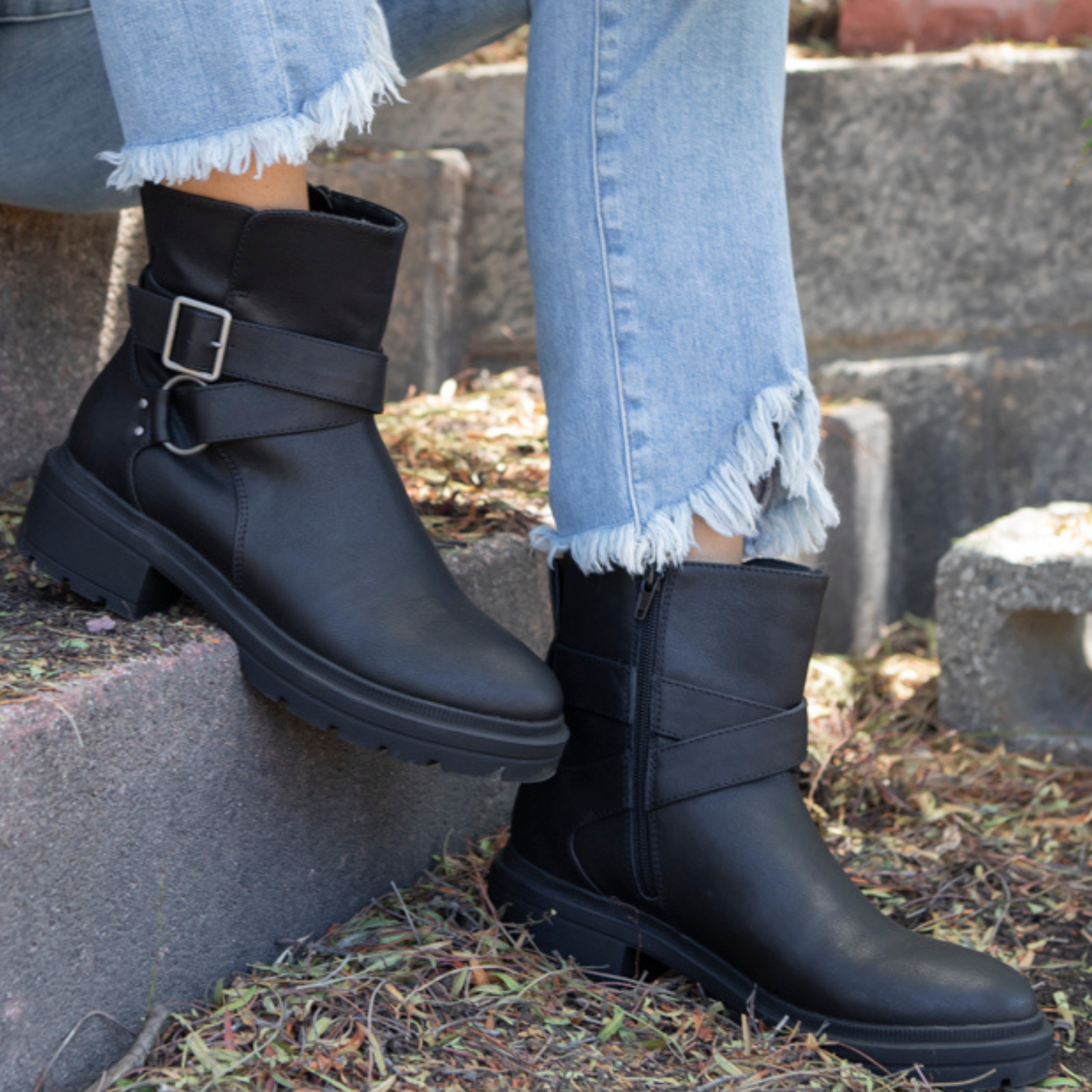 Illume Black Biker Boot Rocket Dog UK