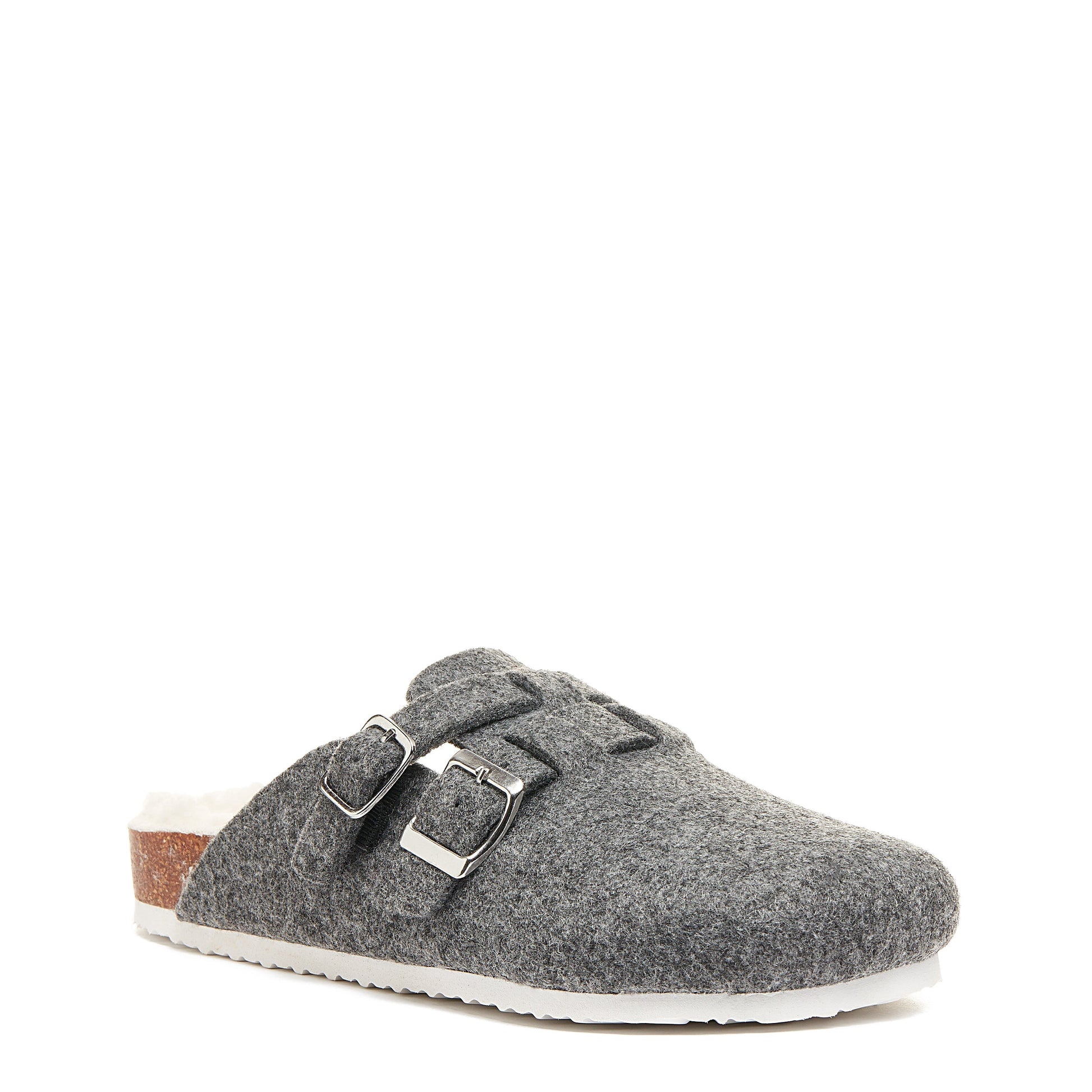 Abel Grey Shearling Slipper