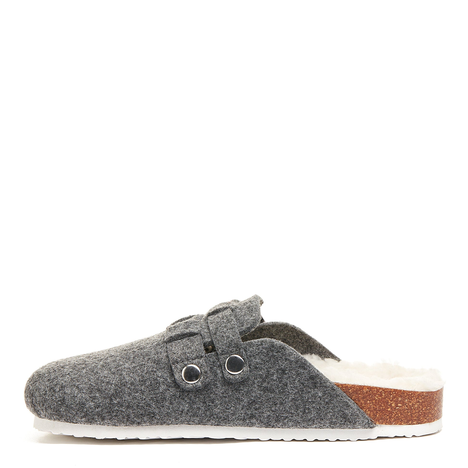 Abel Grey Shearling Slipper